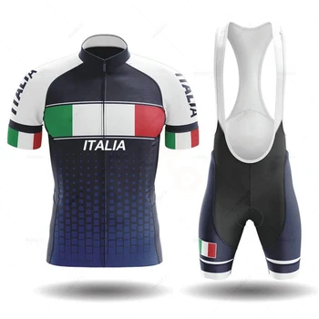 Itaalia Jalgrattasõit Jersey Lühikesed Varrukad 2022 Meeskond Meeste Jalgratta, lühikesed Püksid, Rinnatüki Riided Maillot Jalgrattasõit Komplekti MTB Riided Ropa Ciclismo Maillot
