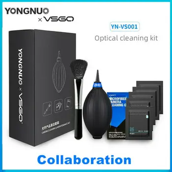 YONGNUO VSGO YN-VS001 4in1 Kaamera Objektiiv Optiline Puhastus Kit Objektiiv puhastushari mini Puhur Objektiivi puhastuslapiga niisked salvrätikud