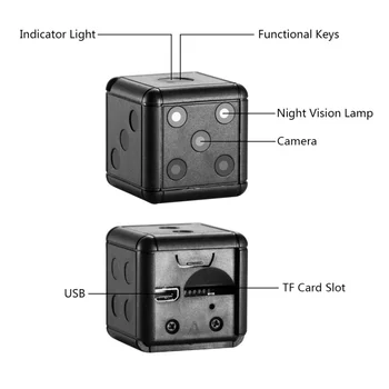 WINGRIDY SQ16 Mini Kaamera Täringut Tegevus Mini Videokaamera Sport DV Mootorratta Mini HD Keychain Kaamera 1080P Micro Camera pk SQ11