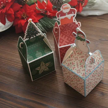12 Tk Jõulud Kampsun Santa Snowman Disain Paberi Kasti Kommi Kingitus Pakendis Kastid Pool Kaunistamiseks Šokolaadi Macaron Kasutada