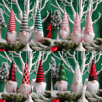 3tk Christmas Mini Gnome Nukud Christmas Tree Kaunistused, Ripatsid jõuluehe Kodu Navidad 2022 Uus Aasta Natal Noel