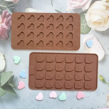 2022 Uus Süda Šokolaad Vormidesse 24 Süvend armastus Kujuga Silikoonist Pulm Candy Küpsetamine Hallitusseened Cupcake Kaunistused Hallituse 3D