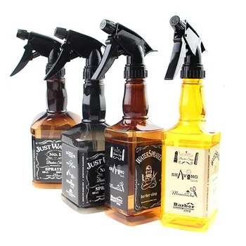 4 Värvi 500ml Juuksur Spray Pudelis Retro Viski Õli Pea Kastmiseks Võib Vee Pihusti Professionaalne Salong Juuksur Juuksed Tööriista
