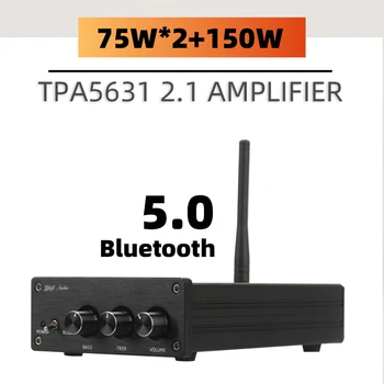 HIFIDIY 2.1 Subwoofer Kõlar Võimendi TPA5631 Audio 75W*2+150W Sub AMP Valmistoote masin Sõltumatu Bluetooth-4.2 5.0