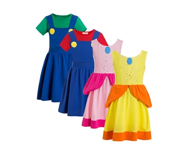Princess Peach Klassikaline Tüdrukud Kostüüm Super Vennad Halloween Lapsed Cosplay Kostüüm Vennad