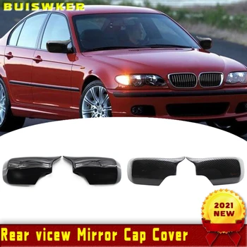 Süsinikkiust Särav must Pool Rearview Mirror Cover BMW 3 5 E39 E46 525i 528i 530i 540i 323i 330i 328i