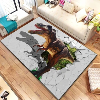 3D Jurassic Dinosaurus Dragon Trükitud Vaip, elutoas Vaibad Telkimine Võõras Asju Piknik Matt Anti-Slip Jooga Matt Fännid Kingitus