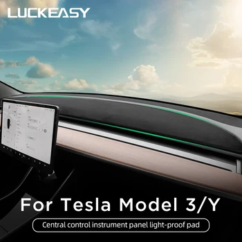LUCKEASY Jaoks Tesla Model 3 2017-2022 Auto Armatuurlauale Dekoratiivne Padi Model3 Center Console Valgus-Tõend Pad Mudel Y-Non-Slip Matt