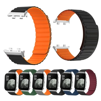 Eest Oppo Watch2 42/46 mm Vastupidav Sweatproof Reguleeritav Mood Magnet Silikoon Käepael Link Käevõru Watch Band Rihm