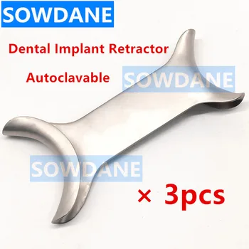 3tk Hambaravi Implantaadi Avaja Topelt Otsad Huule & Põske Tõmbur Ortodontiline Suu Avaja Vahend, Autoclavable Roostevabast terasest