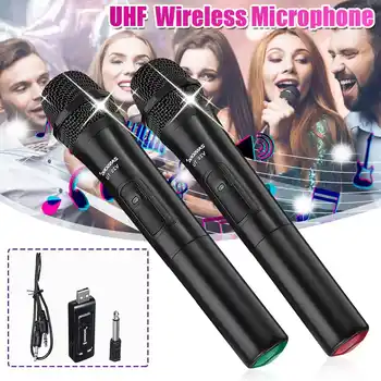 UUED 2TK UHF USB ja 3,5 mm 6.35 mm Traadita Mikrofon Ruupor Pihuarvutite Mic koos Vastuvõtja Karaoke Kõne Kõlar