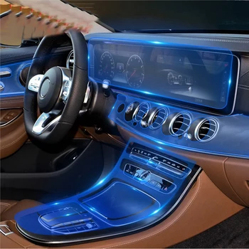 Mõeldud Mercedes Benz E-Klass W213 E200/260/300/320 2016-2019 Auto Tarvikud Center Console Läbipaistev TPU Membraan-Protector Film