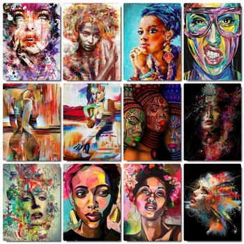 HUACAN Värvimine Poolt Numbrid Aafrika Naiste Lõuend Ainulaadne Kingitus Seina Art Pilt Numbrite arv elutuba