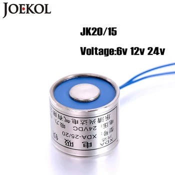 Tasuta kohaletoimetamine JK20/15 DC 6V 12V 24V Elektromagnet,Tõste-2.5 KG/25N Solenoid Jobu Kellel Elektrilised Magnet, Mitte kohandatud standard