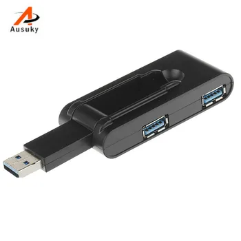 A Ausuky 4 Porti, kiire USB-Hub 180 Kraadi Pöörlev Kompaktne Reisi USB 3.0 External Hub Adapter 25