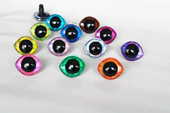 100tk/palju moe 20x23mm 23x28nn Ovaalne 3D Glitter selge ohutuse mänguasja silmad diy palus nuku silmad tagasi raske pesurid--D12