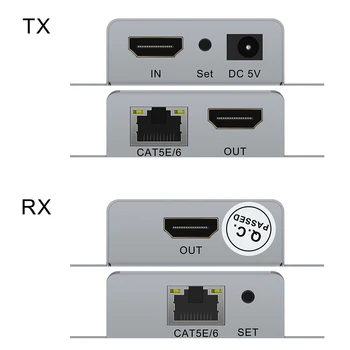 50m HD 1080P HDMI Extender RJ45 1x1 HDMI Splitter saatja&vastuvõtja HDMI-CAT5e RJ45 Cat6 etherneti kaabel TV for PC