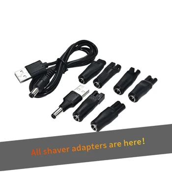 8 TK toitejuhe 5V Asendamine Laadija USB-Adapter, mis Sobib igat Liiki Elektrilised juukselõikusmasinad