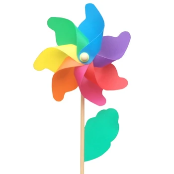 Värvikas Puidust Tuuleveski Tuul Vurr Pinwheels Kodu Aias Õue Kaunistamiseks Lapsed Mänguasjad Tuuleveski Väljas Mänguasi Kingitus Värviline
