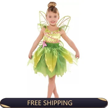 Tüdrukud Käpard Bell Kostüüm Halloween Kostüüm Lapsed Roheline Tinkerbell Fancy Kleit