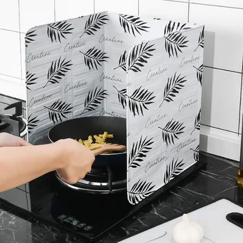 1TK Köök Vidinaid Õli Splash Screen Alumiinium Foolium Plaat gaasipliit Splash Plaat Leibkonna Köök Kokkupandav Cooking Tööriistad