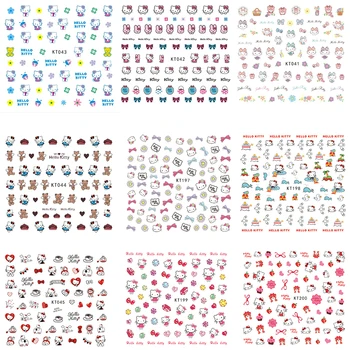 1/3/5/10tk 3D Hello Kitty Küünte Kleebised ja Kleebised Maniküür Koomiks Anime Küünte Art Design Tüdrukud Sanrioed DIY Küünte Kaunistamiseks