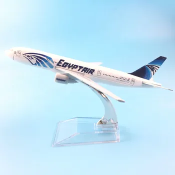 16cm Metalli Sulam Lennuk Mudel EGYPT Air Airways Boeing 777 B777 Airlines Lennuk Mudel w Seista Õhusõiduki mänguasjad lastele Kingitus