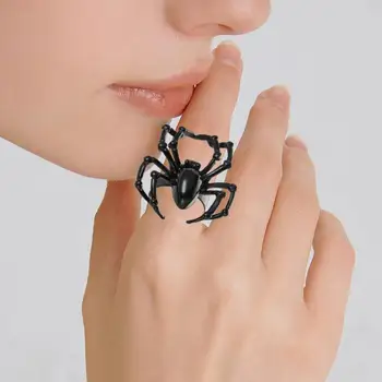 Neo Gooti Simulatsiooni Spider Ringi Punk Stiilis Halloween Tüssata Keeruline Mänguasi Tarvikud Halloween spider rõngad, unisex