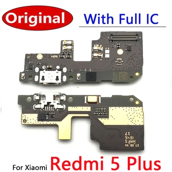 Algne Uus Laadimine USB-Pordi Laadija Dock Pistik Pistik Juhatuse Flex Kaabel Xiaomi Redmi 5 Pluss Laadimise Port-Ühenduspesa Flex