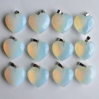 Hulgi-12tk/palju 2020 mood opaal südame võlusid ripatsid, ehete tegemise 25mm parima kvaliteediga tasuta shipping