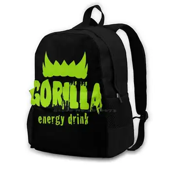 Gorilla Energy Drink Teen Kolledži Üliõpilane Seljakott Sülearvuti Reisikotid Fitness-Treening, Jõusaal Khabib Nurmagomedov Healty Valgu