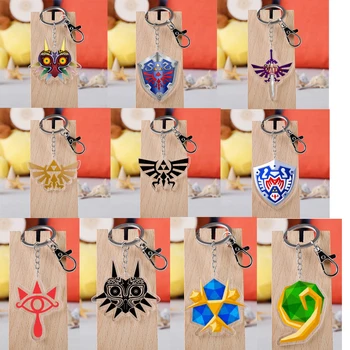 20Pcs Zeldas Hylian Kilp Akrüül Võtmehoidja Hinge Looduses Sheikah Silma Häbememokad on Mask Logoga Ripats Võtmerõngast Ehted