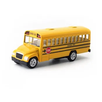 1:100 Mõõtkavas USA Klassikalise School Bus Toy Van RMZ Linna Diecast Mänguasja Auto Mudel ja Tõmba Tagasi Haridus Kogumise Kingitus Lapsele