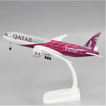 Sulam, Metall ÕHU QATAR Airways Boeing 777 B777 Lennuk Mudel Diecast Air Lennuk mudellennukid w Rattad Maandumine Käiku 20cm