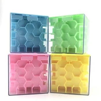 Hot Müük Haridus-Solid Color Kärgstruktuuri Maze Lastele 3d kuubik Mänguasi 6 etappi mode Lahti mänguasi