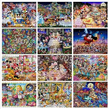Miki Hiir Pusled Mõistatusi Disney Cartoon Movie 300/500/1000 Paberi Tükki Puzzle Lapsed, Haridus-Täiskasvanute Dekompressiooni Mänguasjad