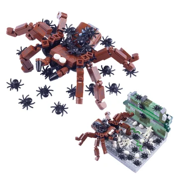 KES Loomade Spider ehitusplokk Ämblikud Mõistatus Pesa Halloween Kolju Tarvikud Isiksus Loominguline Laste Mänguasjad Kingitus D231