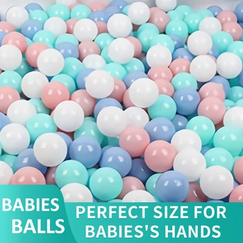 100tk Baby Suurus Mix Värvi Plastikust Pallid Auku Ohutu Lastele Pastell Mitme Värviline Koostisega Segatud Palli Mängida Pack Bassein Pehme Mänguasi Kingitus