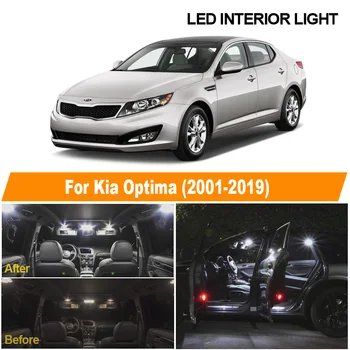 Valge Auto Pirnid LED Interior Light Kit For 2001 2002 2003 2004 2005-2015 2016 2017 2018 2019 Kia Optima Kaart Dome Litsentsi Lamp