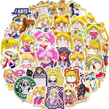 10/30/50 Tk Anime Sailor Moon Armas Doodle Cartoon Veekindel Dekoratiivne Kleebis Pagasi Sülearvuti DIY Kitarr Vee Pudel Kleebis
