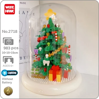 Weagle 2718 Merry Christmas Tree Muusika LED Display Cover Base Mini Diamond Plokid, Tellised Hoone Mänguasi Lastele Lahtrisse