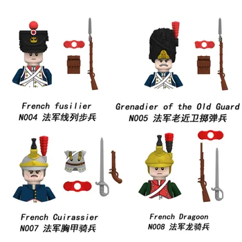 Napoleoni Sõjad ehitusplokid Sõjalise prantsuse Armee Sõdurid Rüütel Arvandmed Relva Tarvikud Kes Tellised Mänguasjad Lastele Kingitus