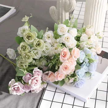 10 Head Mini Kunstlik Roos Lill Siidist Lilled Simulatsiooni Lilled, Kimp Pulm Kodu Poole Kingitus Ruumi Kaunistamiseks