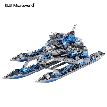 2020 Microworld Liider NR 1 mudel komplektid DIY laser cutting Mosaiigi paat sõjalaev mudel 3D metallist Puzzle Mänguasjad täiskasvanud Kingitus