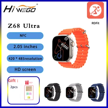 Hiwego Smart Watch Z68 Ultra Seeria 8 NFC Smartwatch Mehed Naised Bluetooth Kõne Veekindel Juhtmevaba Laadimise HD Ekraan Apple