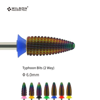 6.0 mm Taifuun Bitti(2-Tee) -Vikerkaar-WILSON Karbiid Nail Drill Bit