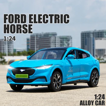 1:24 Ford Mustang Sulamist Auto Mudel Ameerika Lihaste Simulatsiooni Heli Ja Valguse Tõmmake Tagasi, Auto Kaunistused Poiss Mänguasja Auto Kollektsioon Kingitus