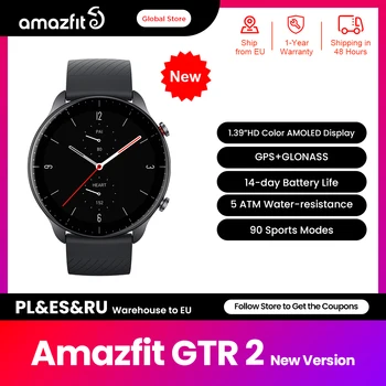 [Uus Versioon] Amazfit GTR 2 Uut Versiooni Kaardus Bezel-vähem Disain Smartwatch Alexa Sisseehitatud Ultra-pikk Aku Eluiga Smart Vaadata