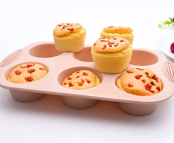Mini Muffin 6 Augud Silikooniga Ring Hallituse DIY Cupcake Küpsised Fondant Baking Pan Non-Stick Puding Aurutatud Kook Hallituse Küpsetamine Tööriist
