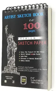 100 Lehekülge A5-formaadis Professionaalne Kirjutamine ja Maalimine Raamat Sketch Book Joonis Raamat Jälgimise Raamat Coil Raamat Coil Eskiis Raamat